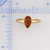 Size 7 14K Yellow Gold & Translucent Red Jadeite Jade Teardrop Ring