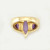 Image of Size 7 14K Yellow Gold Ring with Lavender Jadeite Jade & Amethyst