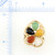 Image of Size 6.5 14K Yellow Gold Cluster Ring with Multicolor Jadeite Jade Image of Size 6.5 14K Yellow Gold Cluster Ring with Multicolor Jadeite Jade