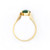 Size 6 18K Yellow Gold Paddle Mount Ring with Dark Green Jadeite Jade