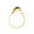 Image of Size 6 18K Yellow Gold Paddle Mount Ring with Dark Green Jadeite Jade