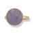 Image of Size 7 14K Yellow Gold Ring with Milgrain Bezel-Set Lavander Jadeite Jade
