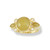 Size 7.25 18K Yellow Gold Ring with Yellow Jadeite Jade & Diamonds