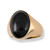 Image of Size 8 14k Yellow Gold Black Nephrite Jade Gypsy Ring
