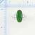 Image of 18K White Gold Elongated Green Jadeite Jade Ring w/ Diamonds