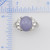 Size 5.75 Platinum Ring with Large Oval Lavender Jadeite Jade Center & Diamond Accents