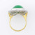 Image of 18K Yellow & White Gold Green Jadeite Jade Ring Image of 18K Yellow & White Gold Green Jadeite Jade Ring