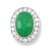 Image of 18K Yellow & White Gold Green Jadeite Jade Ring Image of 18K Yellow & White Gold Green Jadeite Jade Ring
