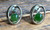 Image of Stainless Steel Oval Earrings with 5mm Nephrite Jade Bead