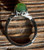Image of Sterling Silver Adjustable Band Ring with 10mm Jade Cabochon