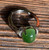 Image of Sterling Silver Adjustable Band Ring with 10mm Jade Cabochon
