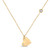 Image of Sterling Silver Womens Round Diamond Fashion Heart Necklace 1/20 Cttw Style 150370