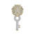 Image of 10kt Yellow Gold Mens Round Diamond King Lion Key Pendant 7/8 Cttw Style 118005