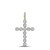 Image of 10kt Yellow Gold Womens Round Diamond Paternoster Cross Faith Pendant 1/4 Cttw