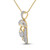 Image of 10kt Yellow Gold Mens Round Diamond Jesus Christ Messiah Head Pendant 3/8 Cttw Style 118001