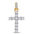 Image of 10kt Yellow Gold Mens Round Diamond Cross Faith Pendant 1/8 Cttw Style 117273