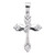 10k White Gold Womens Round Diamond Cross Crucifix Religious Pendant 1/5 Cttw