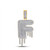 Image of 10kt Yellow Gold Mens Round Diamond "F" Letter Pendant 5/8 Cttw Style 150437