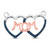 10kt White Gold Womens Round Blue Color Enhanced Diamond Mom Mother Heart Pendant 1/8 Cttw