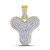 Image of 10kt Yellow Gold Mens Round Diamond "Y" Letter Pendant 1/2 Cttw Style 149940 Style 149940