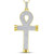 10kt Yellow Gold Mens Round Diamond Ankh Cross Pendant 7/8 Cttw Style 117291 Style 117291