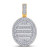 Image of 10kt Yellow Gold Mens Baguette Diamond Oval Pendant 3/4 Cttw Style 149509