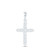 Image of 14kt White Gold Womens Round Diamond Cross Religious Pendant 1/4 Cttw
