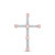 Image of 10kt Two-tone Gold Womens Round Diamond Cross Faith Pendant 1/4 Cttw