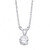 Image of 14kt White Gold Womens Round Diamond Solitaire Pendant 1/5 Cttw