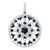 Image of 14kt White Gold Womens Round Diamond Circle Pendant 1/2 Cttw