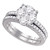 18kt White Gold Womens Round Diamond Bridal Wedding Engagement Ring Band Set 1-1/2 Cttw