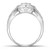 10kt White Gold Womens Diamond Cluster 3-Piece Bridal Wedding Engagement Ring Band Set 1/3 Cttw