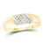 10kt Yellow Gold Mens Round Diamond Wedding Band Ring 1/8 Cttw Style 120491