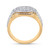 10kt Two-tone Gold Mens Round Diamond Fashion Cluster Ring 1-1/4 Cttw