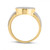 10kt Yellow Gold Mens Baguette Diamond Oval Cluster Ring 1.00 Cttw