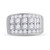14kt White Gold Mens Round Diamond Channel-Set Band Ring 3.00 Cttw