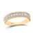 14kt Yellow Gold Womens Round Diamond Rope Band Ring 1/2 Cttw