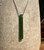Natural Untreated 45mm Canadian Nephrite Jade Thin Drop Pendant