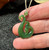 35mm Natural Untreated Nephrite Jade Carved Fish Hook with Whale Tail Pendant