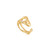 Ania Haie Gold-plated Sterling Silver Twisted Wave Wide Adjustable Ring