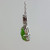 Natural Untreated 16 inch Sterling Silver Necklace with Nephrite Jade Cabochon & CZ Center