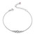 ELLE Jewelry - 6.5" + 1.5" Rhodium-plated Sterling Silver Graduated Bead Bracelet