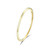 Image of ELLE Jewelry - "Simpatico Collection" 6.75" Gold-plated Sterling SIlver Bangle Bracelet