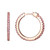 ELLE Jewelry - "Stardust Collection" 20mm Rose Gold-plated Sterling Silver Hoop Earrings w/ Pink CZs