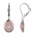 Image of ELLE Jewelry - "Mirage Collection" Rhodium- & Gold-plated Sterling Silver Earrings w/ 10mm x 7mm Genuine Rose Quartz Drops