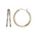 Image of ELLE Jewelry - "Simpatico Collection" 24mm Rhodium- & Gold-plated Sterling Silver Split Hoop Earrings