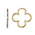 Image of Charles Garnier Gold-plated Sterling Silver Clover Shape Earrings w/ Hidden Snap Bar Closure