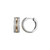Image of Charles Garnier 14mm Gold-plated & Rhodium-plated Sterling Silver Huggie Hoop Earrings w/ CZs