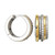 Charles Garnier 18mm Gold- & Rhodium-plated Sterling Silver CZ Hoop Earrings