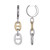 Charles Garnier Gold-plated & Rhodium-plated Sterling Silver Hoop Earrings w/ Dangling CZ Marina Links